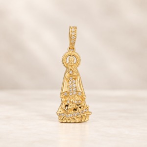 10K Gold Our Lady of Charity of El Cobre Pendant