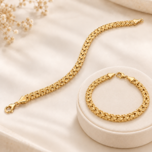 10K Yellow Gold Wheat Link Bracelet