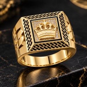 10K Gold Royal Crown Men’s Ring