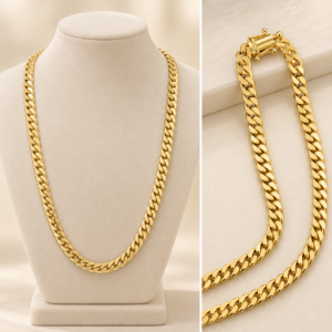 Cadena Cuban Link de Oro 10K, 5 mm × 22 pulgadas