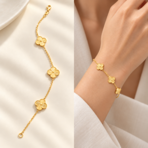 10K Gold Large Flower Bracelet