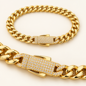 14K Yellow Gold Semi-Solid Monaco Bracelet
