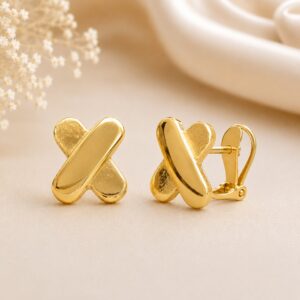 10K Gold X-Kiss Earrings