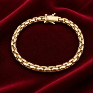 Royal Box Link Gold Bracelet 10k