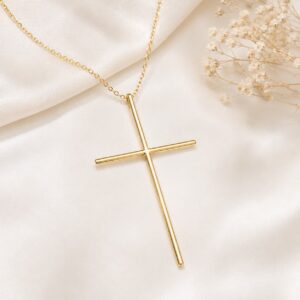 Classic Gold Cross Pendant Necklace