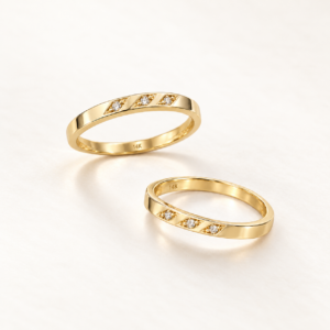 14K Yellow Gold Three-Stone Ring